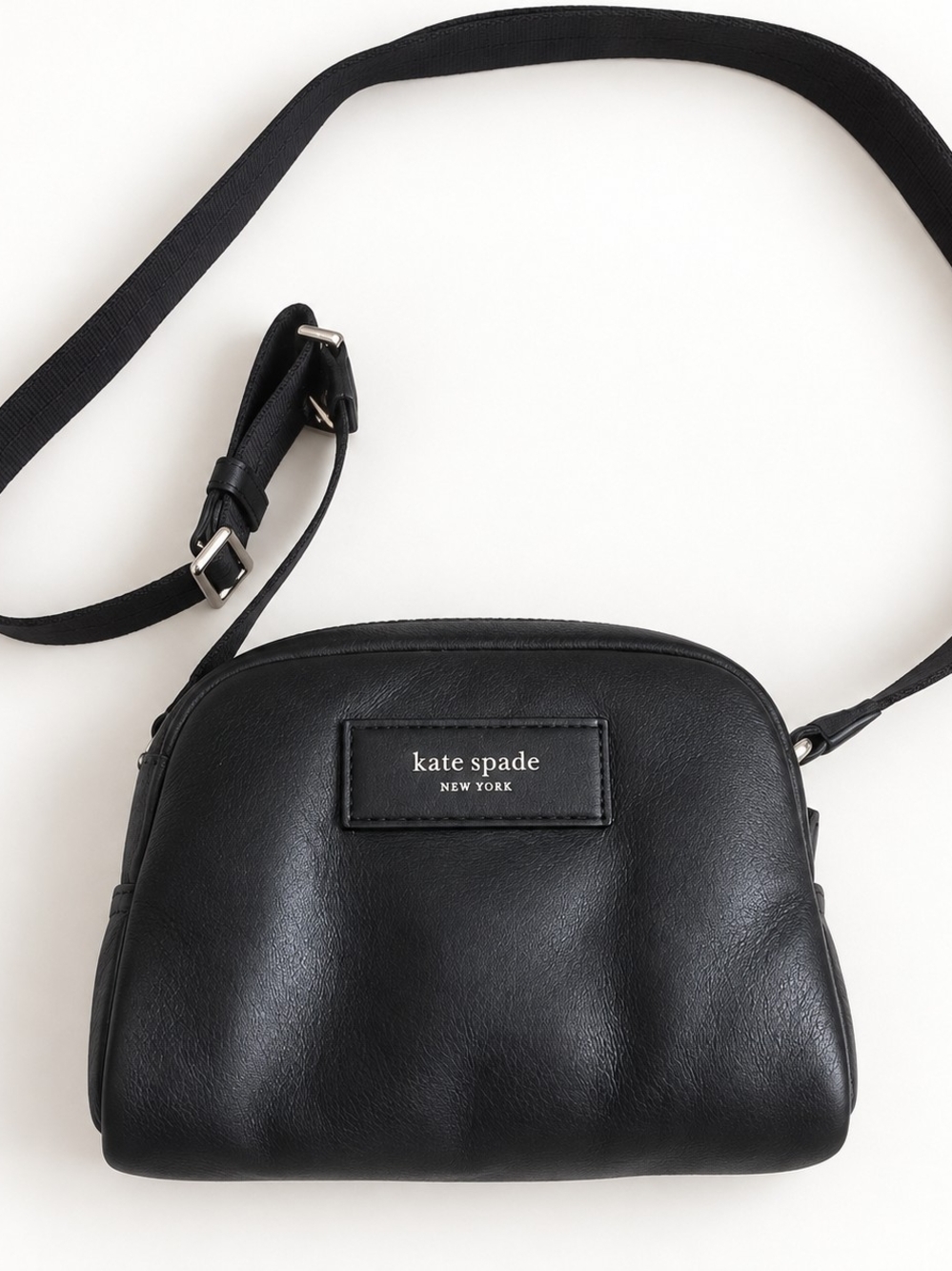 kate spade Black Leather Compact Crossbody Bag